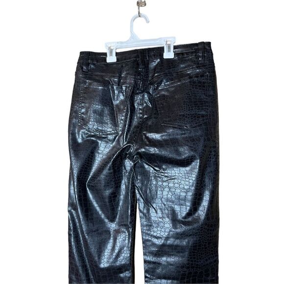 Soft Surroundings Perfect Ponte Printed Faux Leather Straight Leg Pant Size 4 - Picture 6 of 9